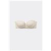 Tezenis Reggiseno Fascia Imbottita Scollata Microfibra Riciclata Donna Avorio