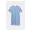 Tezenis Camicia Da Notte Mezza Manica Aperta Pois Donna Azzurro