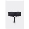 Tezenis Bikini Fascia Imbottitura Estraibile Micro Riciclata Donna Nero
