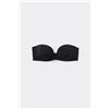 Tezenis Reggiseno Fascia Imbottita In Microfibra Riciclata New York Donna Nero