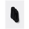 Tezenis 3 Paia Calzini Fantasmini Con Cotone E Silicone Donna Nero