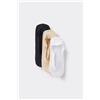 Tezenis 3 Paia Calzini Fantasmini Con Cotone E Silicone Donna Nero