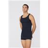 Tezenis Canotta A Costine Spalla Larga In Cotone Uomo Uomo Blu