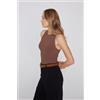 Tezenis Body Con Reggiseno Scollo Americana Natural Lifting 2 In 1 Donna Marrone