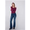 Tezenis Pantaloni Flare Denim Extra Stretch Donna Blu