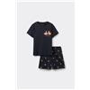 Tezenis Pigiama Corto Bimbo Cotone Stampa Salvagente Bambino Blu