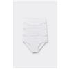 Tezenis 4 Paia Slip Bimba In Cotone Basic Bambina Bianco