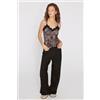 Tezenis Canotta Scollo A V Con Inserto In Pizzo Donna Animalier