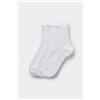 Tezenis 3 Paia Calzini Corti In Cotone Punto Bambola Donna Donna Bianco
