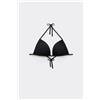 Tezenis Bikini Triangolo Imbottito Arriccio Micro Riciclata Donna Nero
