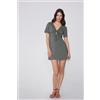 Tezenis Vestito Mezza Manica In Viscosa Con Nodo Donna Verde