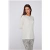 Tezenis Maglia Maniche Lunghe Girocollo In 100% Cotone Donna Bianco