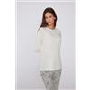 Tezenis Maglia Maniche Lunghe Girocollo In 100% Cotone Donna Bianco