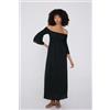 Tezenis Vestito Lungo Punto Smock Spalle Scoperte Donna Nero