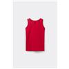Tezenis Canotta Spalla Larga Bimbi Unisex In Cotone Unisex Rosso