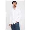 Tezenis Camicia Maniche Lunghe Cotone Fiammato Uomo Bianco