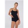 Tezenis Canotta Elasticizzata In Cotone Organico Con Scollo Tondo Donna Nero