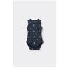 Tezenis Body Bebè Spalla Larga In 100% Cotone Stampato Blu