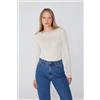 Tezenis Maglia Leggerissima Barchetta Pizzo/lana Merino Donna Bianco