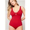 Tezenis Costume Intero Triangolo Timeless Look Rosso Gloss Donna Rosso