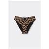 Tezenis Bikini Slip Chevron Shine Donna Nero