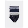 Tezenis 4 Paia Di Slip Bimbo In Cotone Stampato Bambino Blu