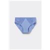 Tezenis Slip Microfibra Taglio Vivo E Pizzo Donna Blu