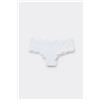 Tezenis Culotte Brasiliana Microfibra E Pizzo Riciclati Donna Bianco
