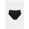 Tezenis Culotte In Cotone Con Pizzo Riciclato Donna Nero
