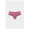 Tezenis Culotte Brasiliana Microfibra E Pizzo Riciclati Donna Rosa