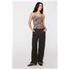Tezenis Canotta Con Reggiseno Spalline Sottili Stampata Natural Lifting 2 In 1 Donna Marrone