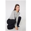 Tezenis Maglia Manica Lunga Girocollo Cotone Organico Elasticizzato Donna Grigio