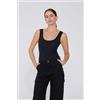 Tezenis Body In Cotone Taglio Vivo Donna Nero