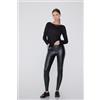 Tezenis Leggings Termici Effetto Pelle Donna Nero