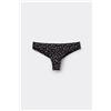 Tezenis Brasiliano Microfibra Stampata Donna Nero