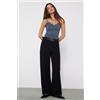 Tezenis Canotta Spalline Sottili Scollo A V In Viscosa Con Pizzo Donna Blu