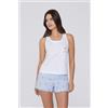 Tezenis Canotta Spalla Larga Cotone Con Stampa Donna Bianco