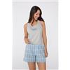 Tezenis Canotta Spalla Larga Cotone Con Stampa Donna Grigio