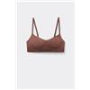 Tezenis Reggiseno Balconcino Taglio Vivo Natural Lifting Donna Marrone