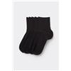 Tezenis 5 Paia Calzini Corti In Cotone Donna Nero