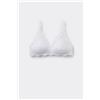 Tezenis Reggiseno Triangolo In Pizzo Riciclato Havana Donna Bianco