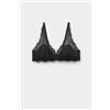 Tezenis Reggiseno Triangolo In Pizzo Riciclato Havana Donna Nero