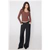 Tezenis Maglia Con Reggiseno Natural Lifting 2 In 1 Donna Marrone
