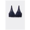 Tezenis Reggiseno Triangolo In Pizzo Riciclato Havana Donna Blu