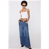 Tezenis Crop Top Spalline Sottili Cotone Costine Donna Bianco