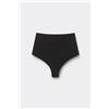Tezenis Brasiliano Vita Alta Taglio Vivo Microfibra Riciclata Donna Nero
