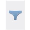 Tezenis Brasiliana Taglio Vivo Cotone Organico E Pizzo Riciclato Donna Azzurro