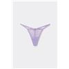 Tezenis Perizoma Con Fianchetto Tanga In Pizzo Con Charm Donna Viola