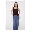 Tezenis Canotta In Cotone Organico Taglio Vivo Donna Nero
