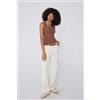 Tezenis Canotta In Cotone Organico Taglio Vivo Donna Marrone